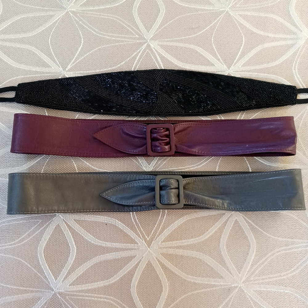 Bundle 80's- 90's Leather Belts!!